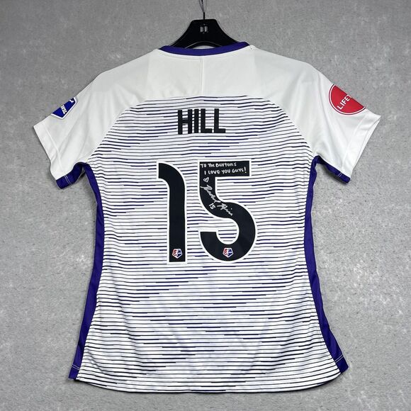 Orlando Pride Soccer Jersey Women’s Size Medium Rachel Hill #15 Signed GAME WORN - Picture 9 of 14